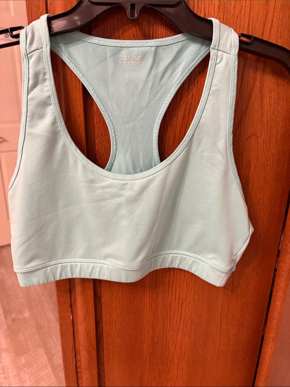 ZELOS Mint Aqua Racerback Sports Bra